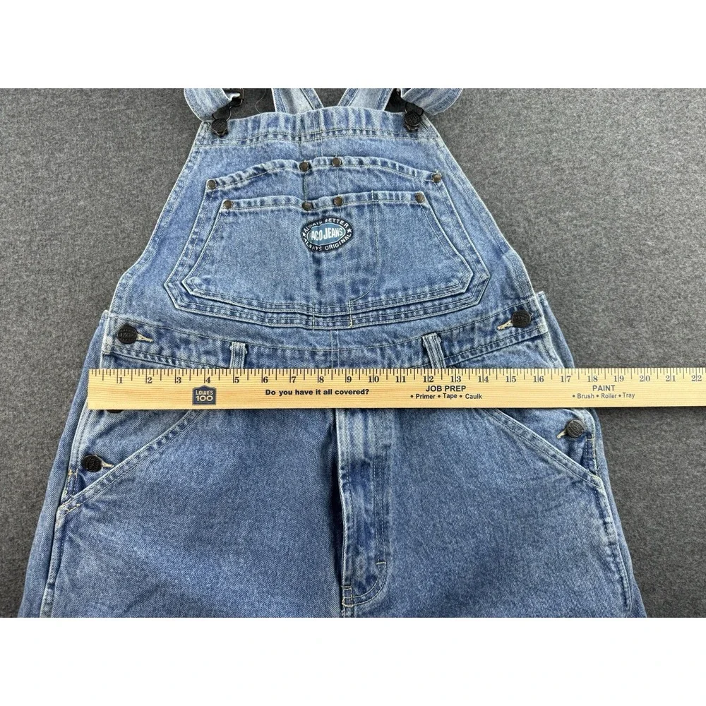 VINTAGE PACO Jeans Bib Overalls Wide leg BLUE DENIM Boyfriend SKATER Tag Size‎ S